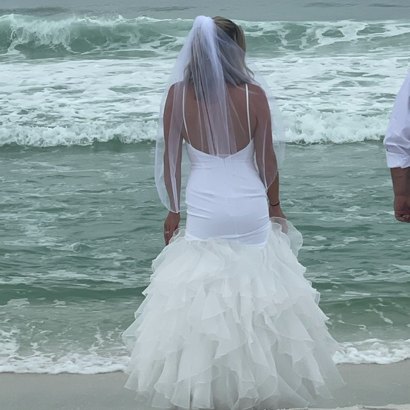 Beautiful Wedding Dress Worn 1 Time - Picture 2 of 7